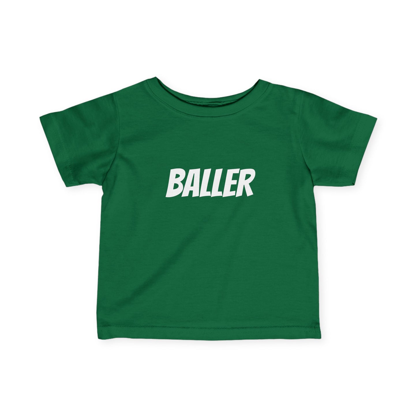 BALLER Baby Tee - White Lettering