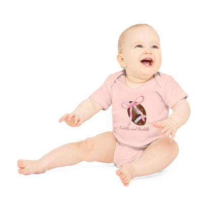 Cuddle and Huddle Football Baby Onesie