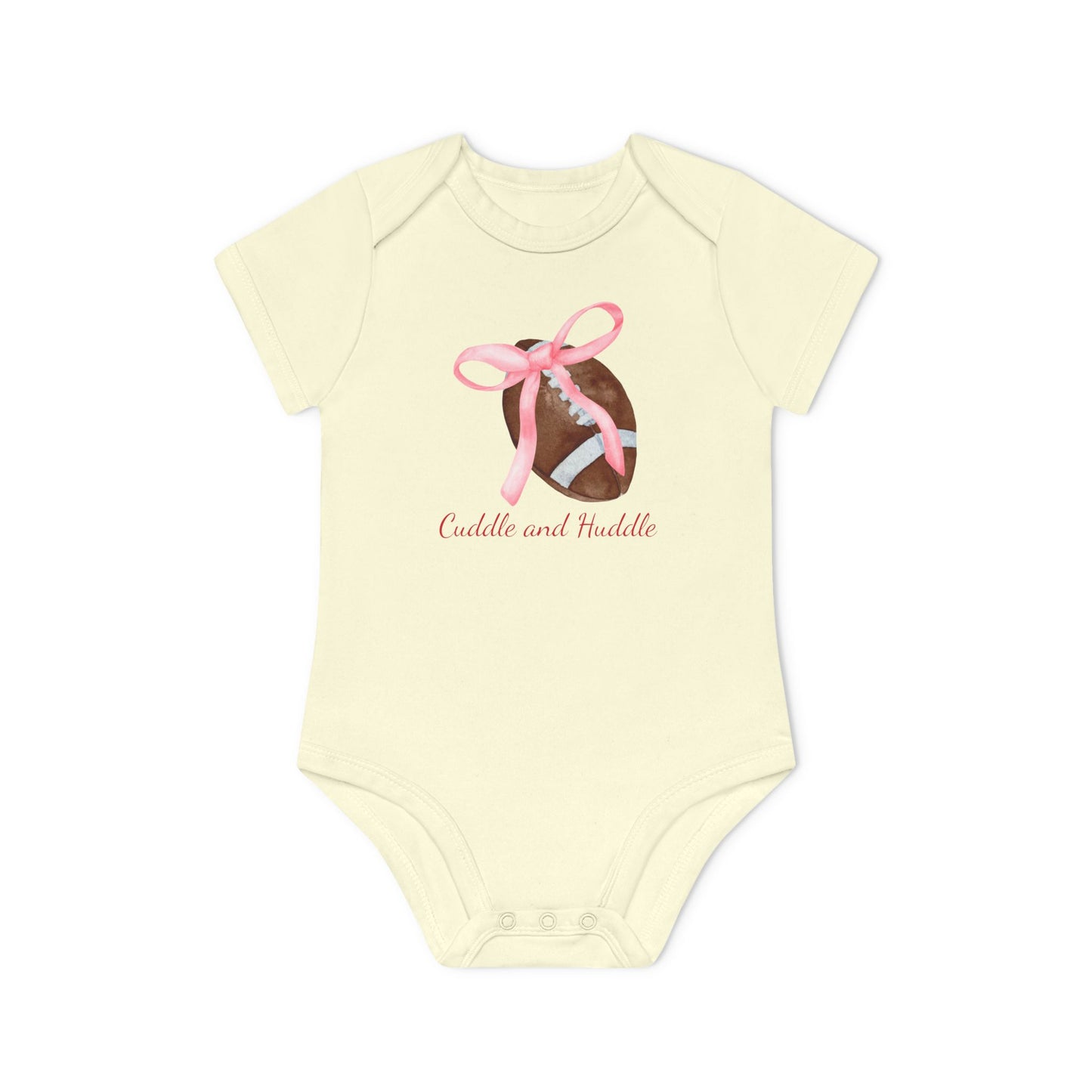 Cuddle and Huddle Football Baby Onesie