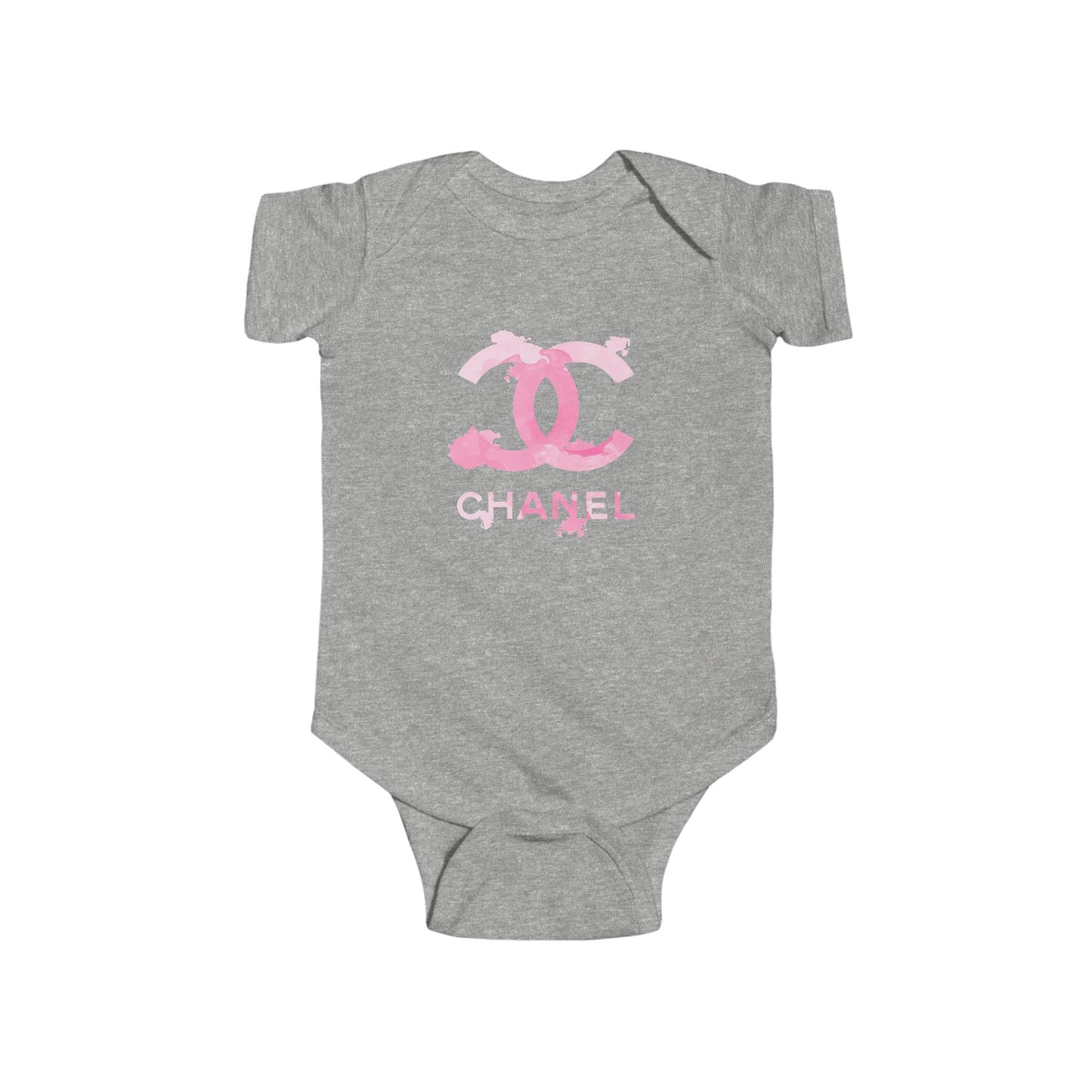 Designer Fashion Pink Watercolor Baby Onesie