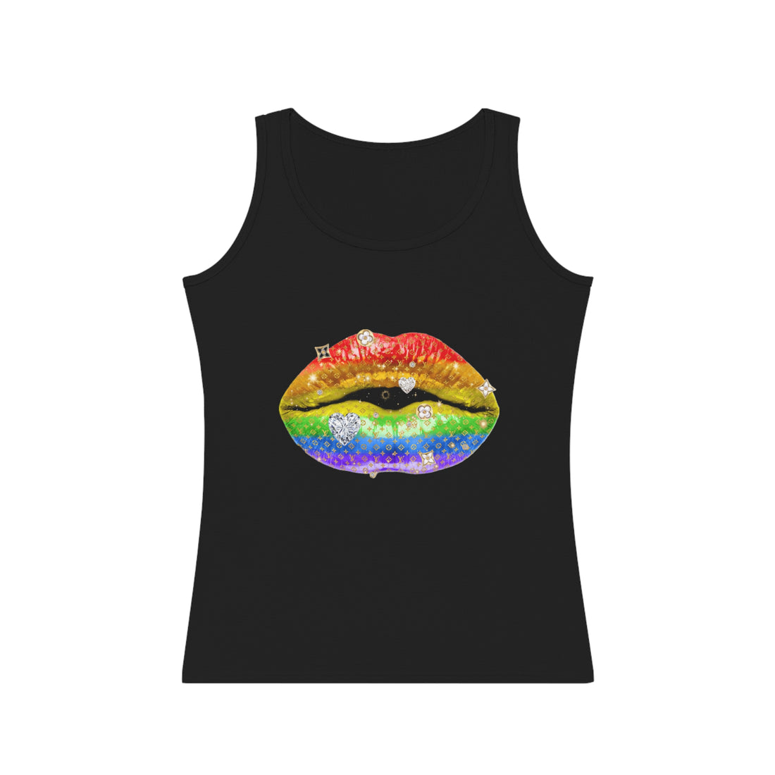 Designer Sexy Rainbow Glam Lips Tank