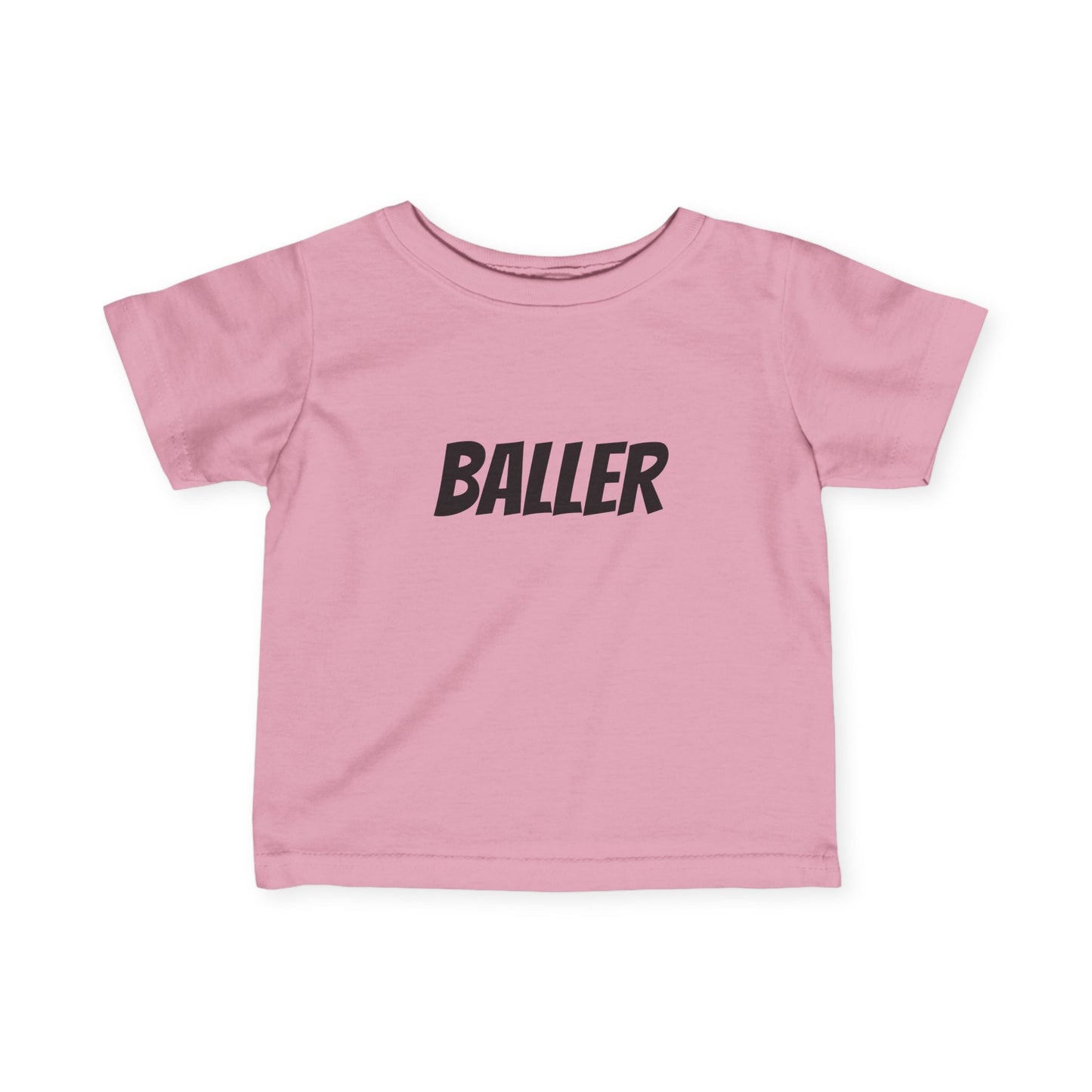 BALLER Baby Tee - Black Lettering