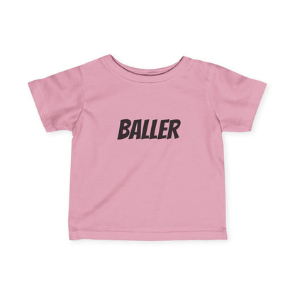 BALLER Baby Tee - Black Lettering