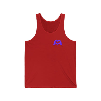 Purple Hand Heart Unisex Jersey Tank