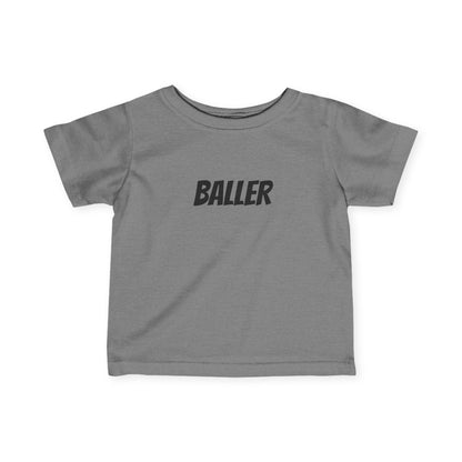 BALLER Baby Tee - Black Lettering