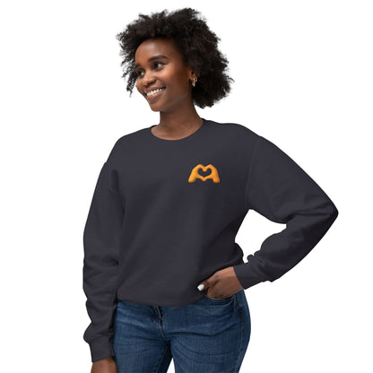 Gold Hand Heart Unisex Crewneck Sweatshirt