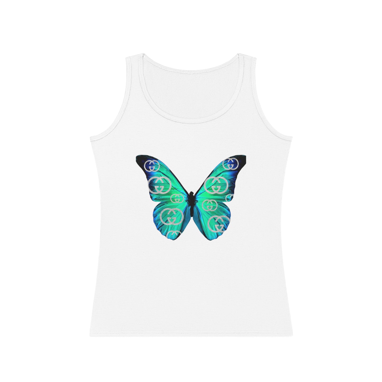 Designer Blue Green Butterfly Tank