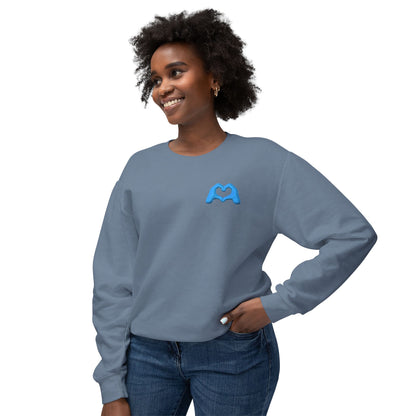 Blue Hand Heart Unisex Crewneck Sweatshirt