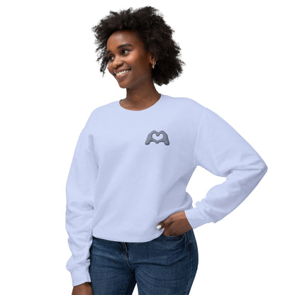 Silver Hand Heart Unisex Crewneck Sweatshirt