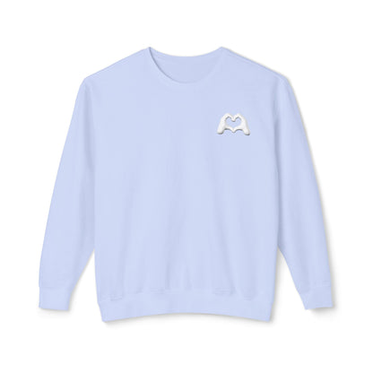 White Hand Heart Unisex Crewneck Sweatshirt