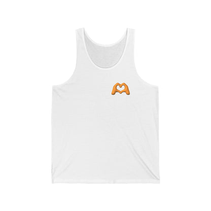 Yellow Hand Heart Unisex Jersey Tank