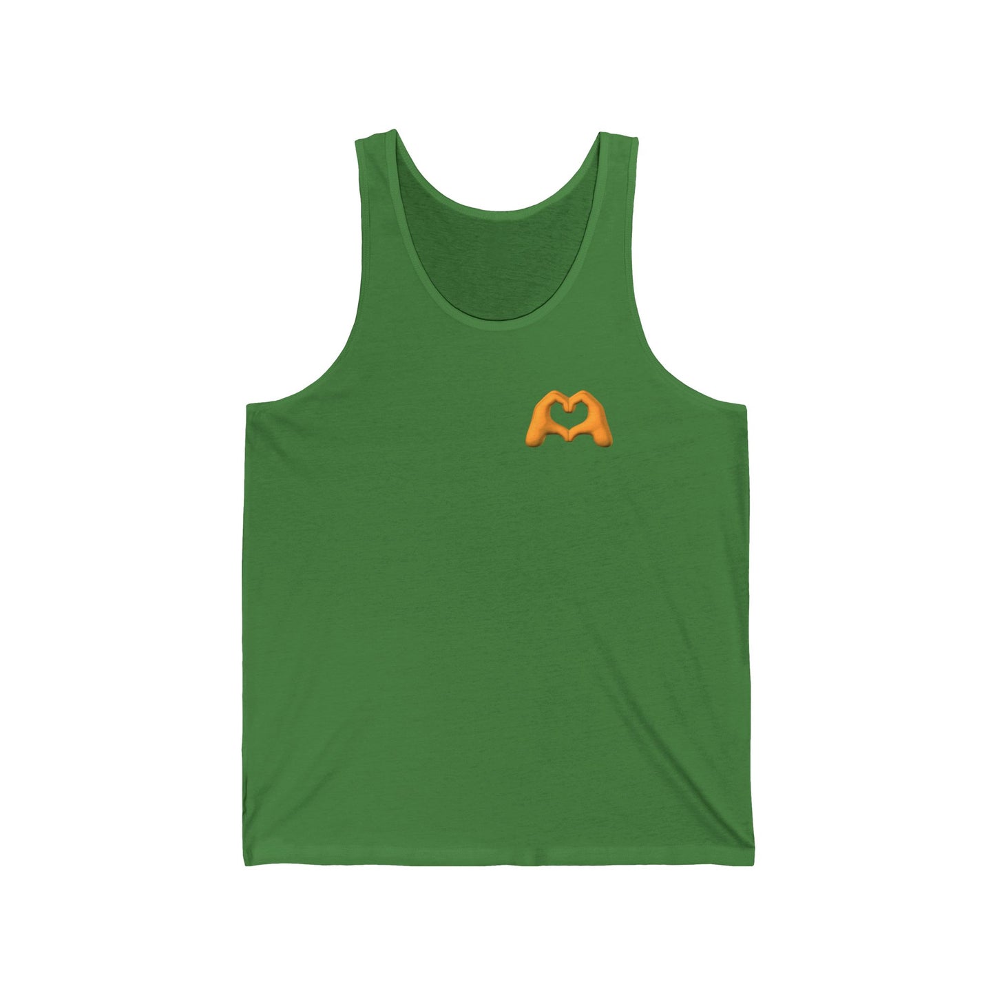 Yellow Hand Heart Unisex Jersey Tank