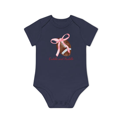 Cuddle and Huddle Football Baby Onesie