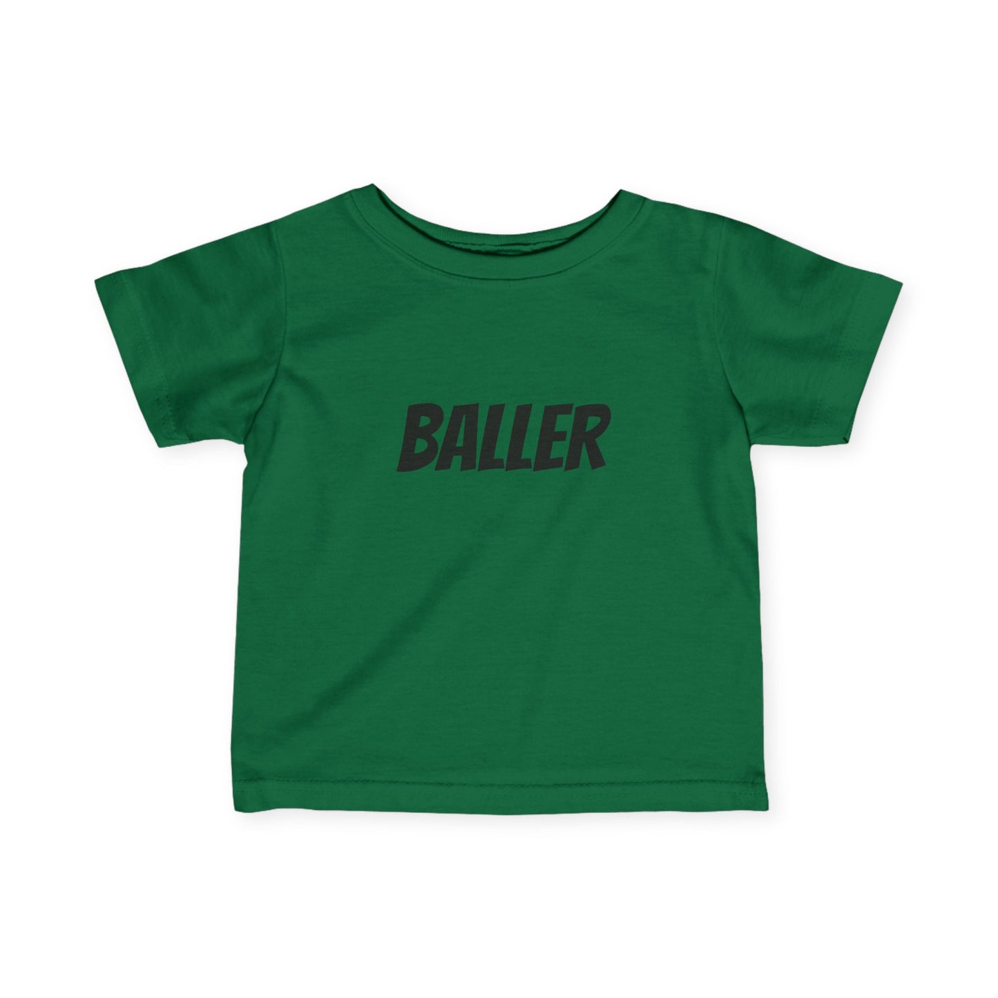 BALLER Baby Tee - Black Lettering