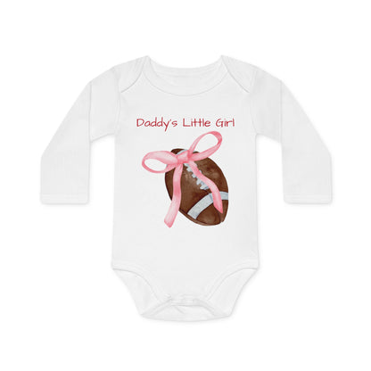 Daddy's Little Girl Football Long Sleeved Onesie