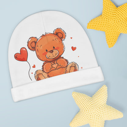 Beary Hand Heart Baby Beanie