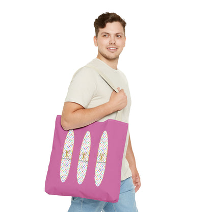 Designer Rainbow Surf Tote Bag