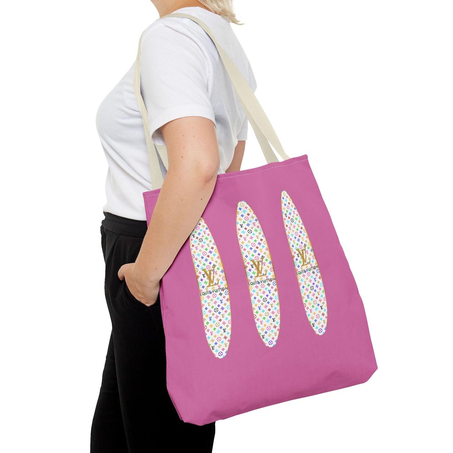 Designer Rainbow Surf Tote Bag