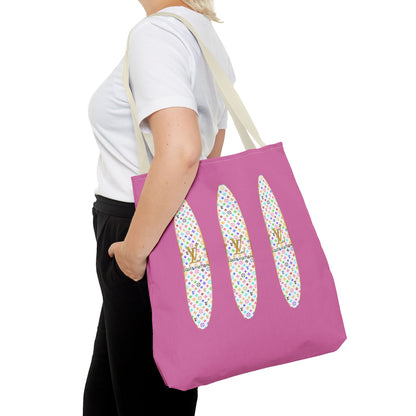 Designer Rainbow Surf Tote Bag