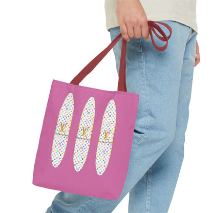 Designer Rainbow Surf Tote Bag