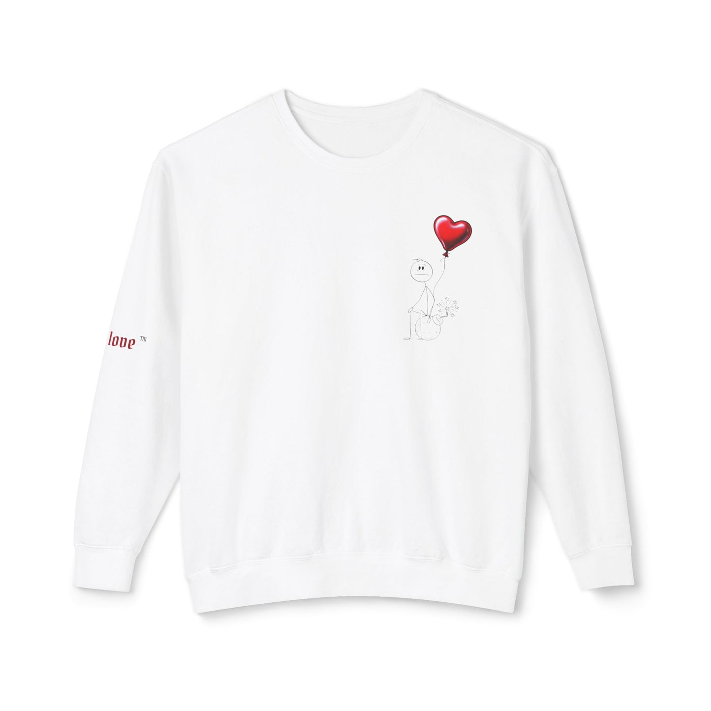 Guy the Stickman on a Bomb with Red Balloon Crewneck Sweatshirt