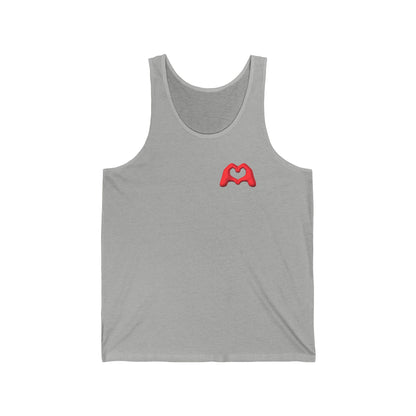 Red Hand Heart Unisex Jersey Tank