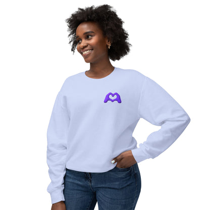 Purple Hand Heart Unisex Crewneck Sweatshirt