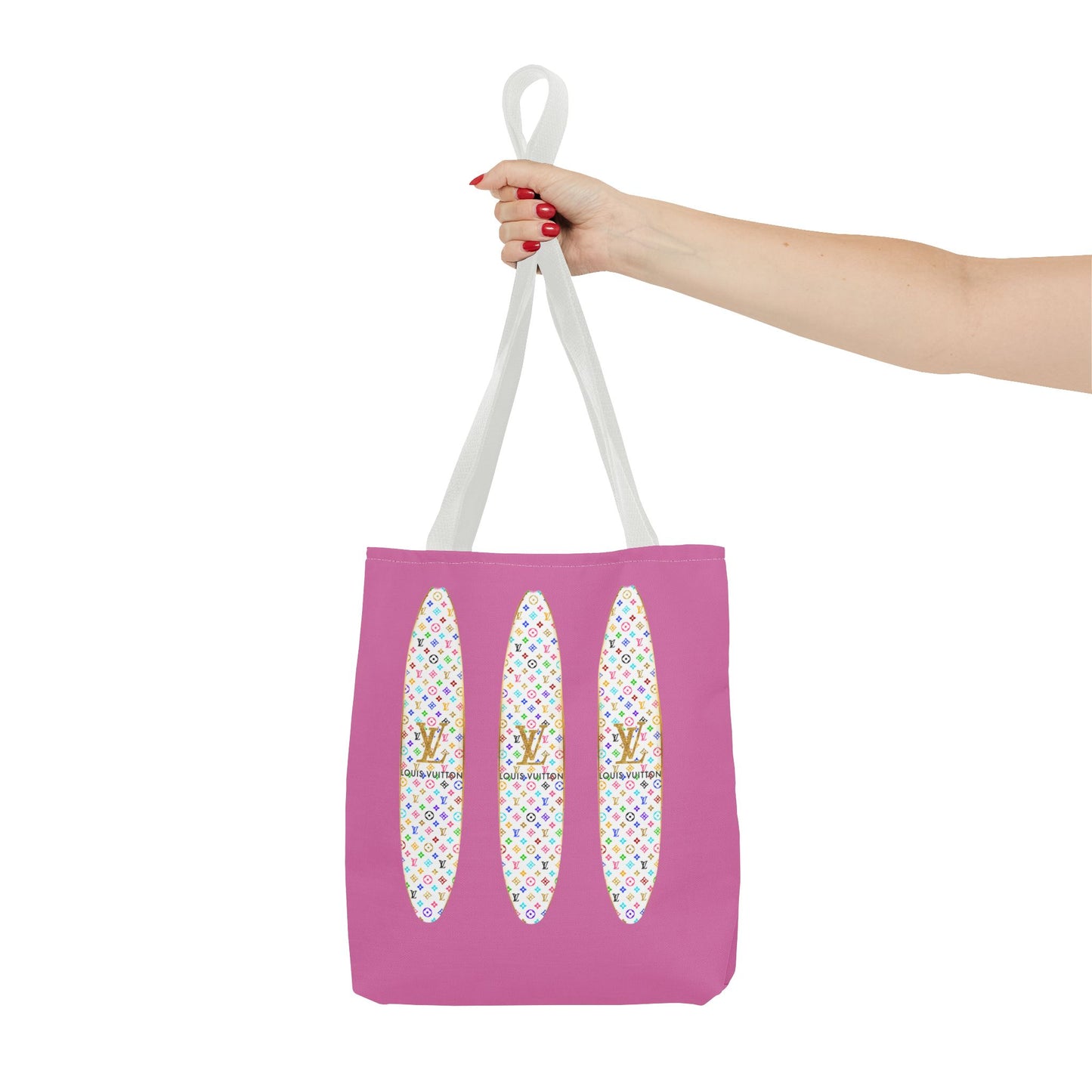 Designer Rainbow Surf Tote Bag