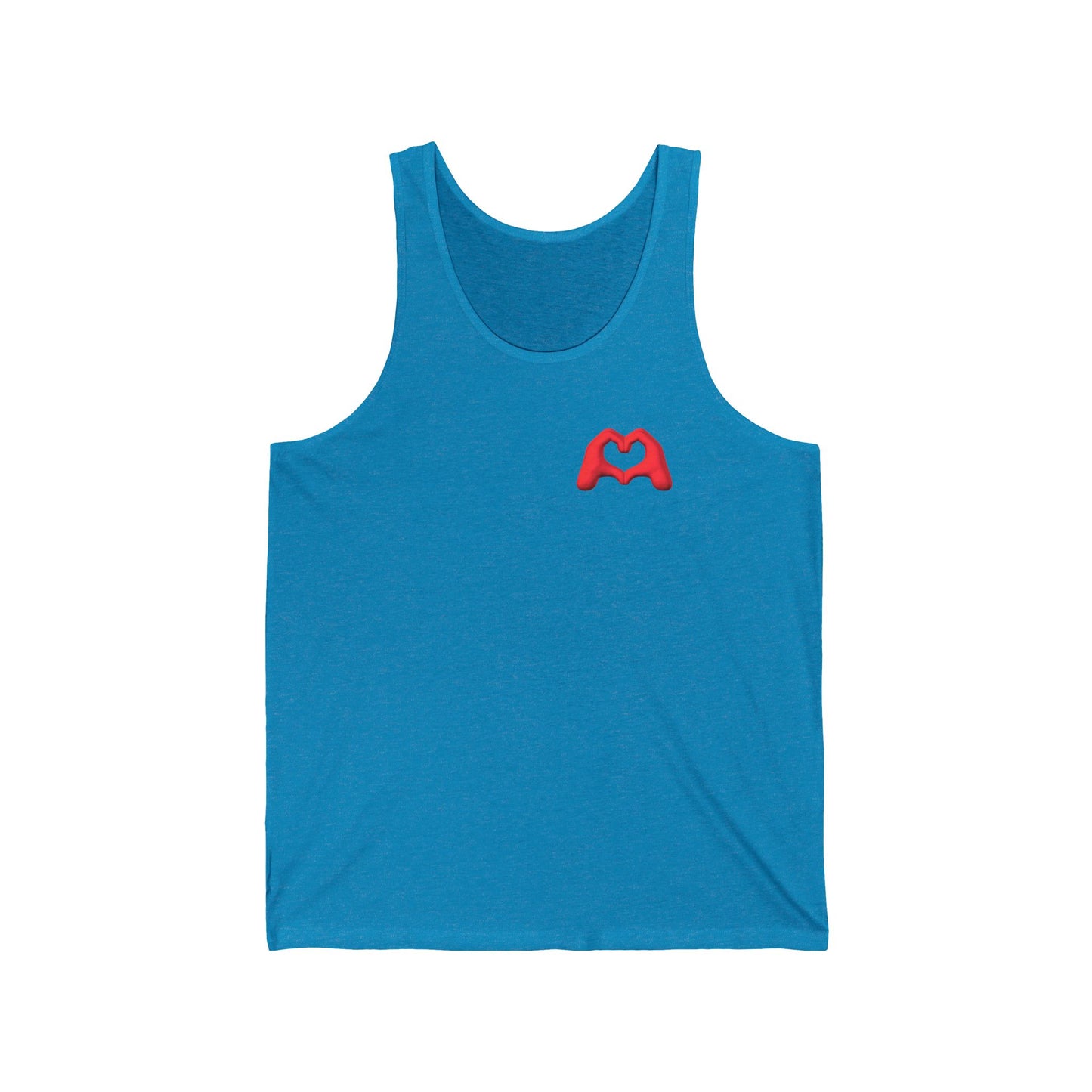 Red Hand Heart Unisex Jersey Tank