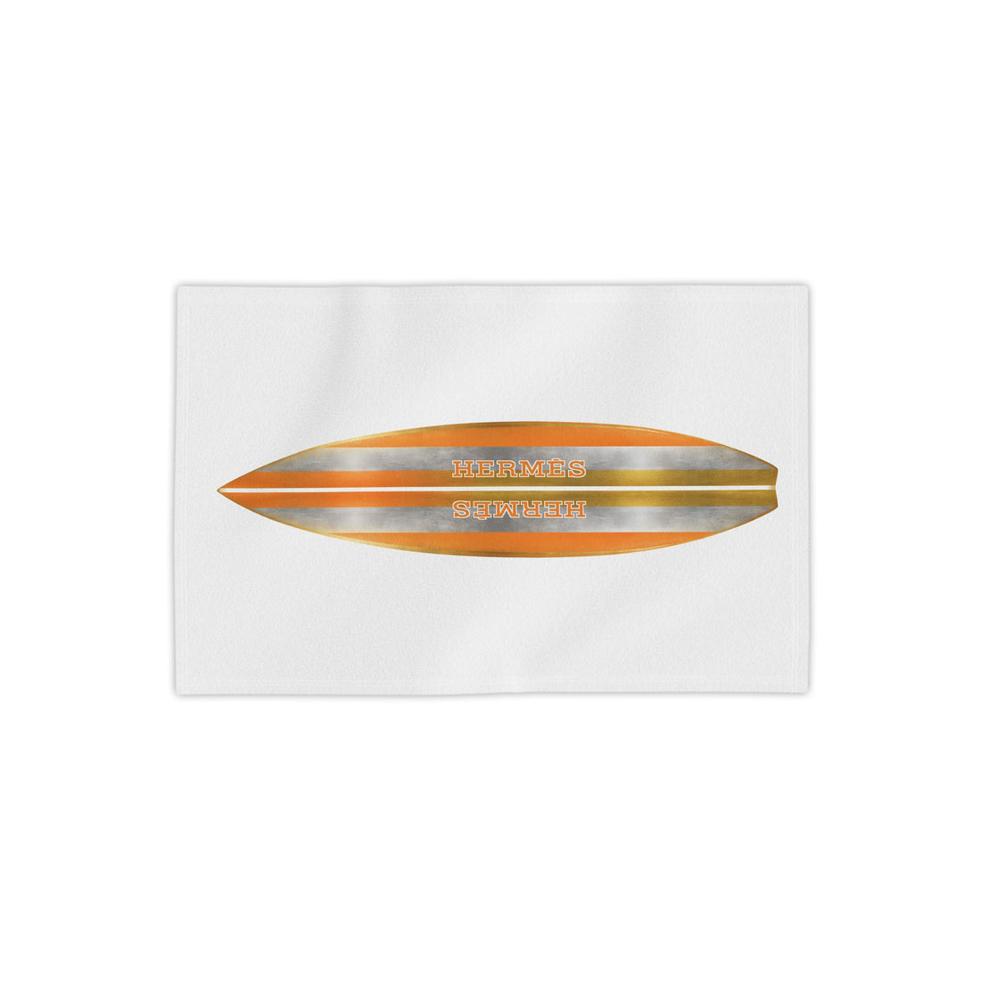 Designer Glam Orange and Gold Beach Towel