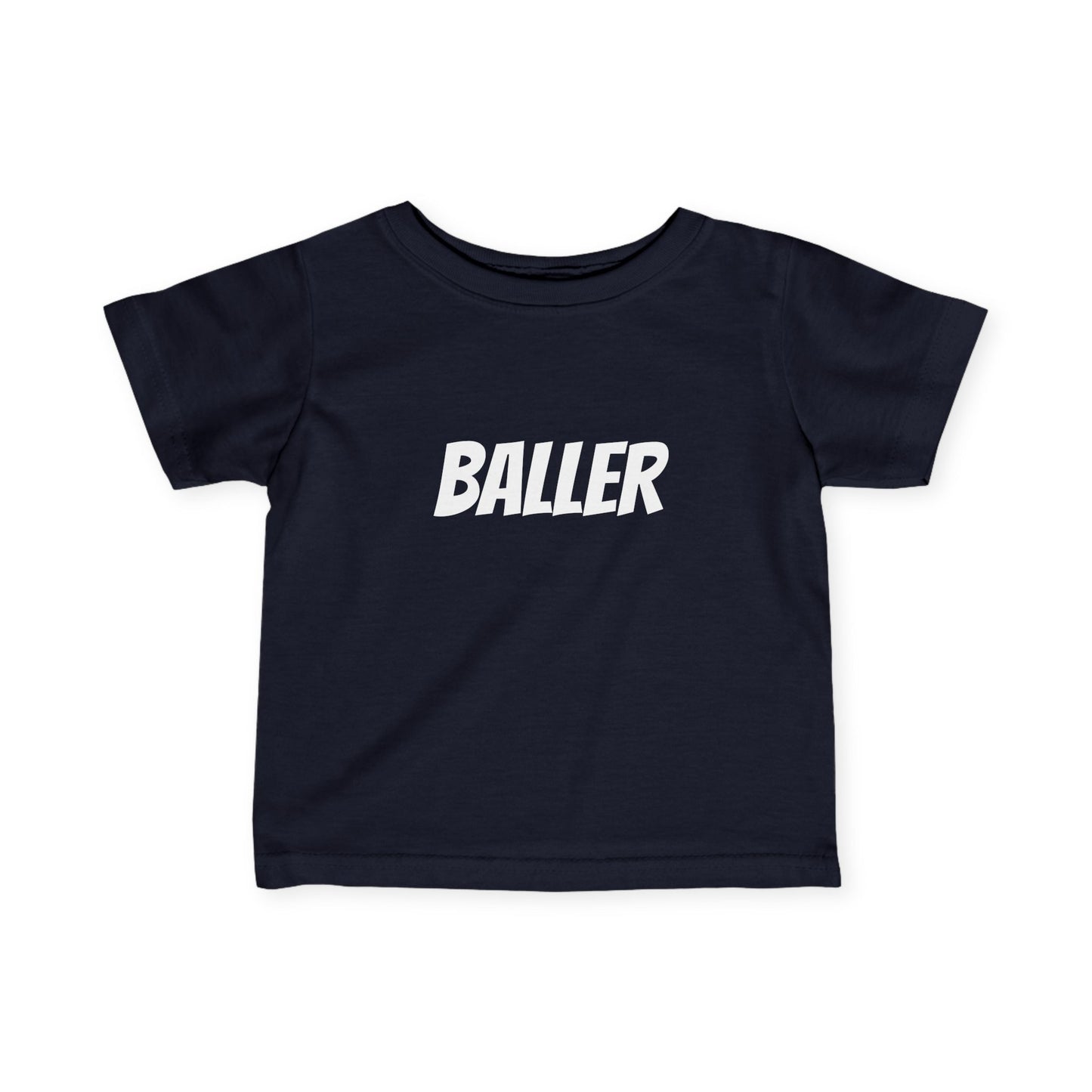 BALLER Baby Tee - White Lettering