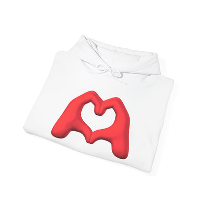 Red Hand Heart Hoodie - Unisex Sweatshirt