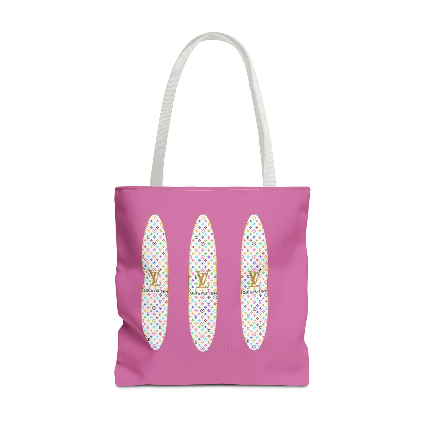 Designer Rainbow Surf Tote Bag