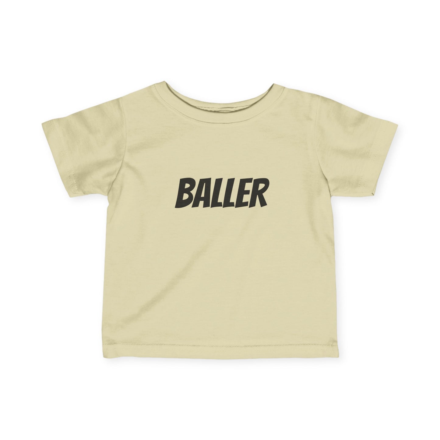 BALLER Baby Tee - Black Lettering