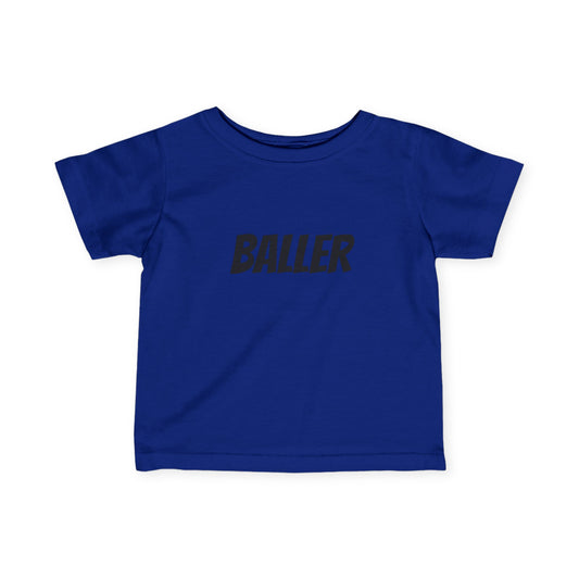 BALLER Baby Tee - Black Lettering