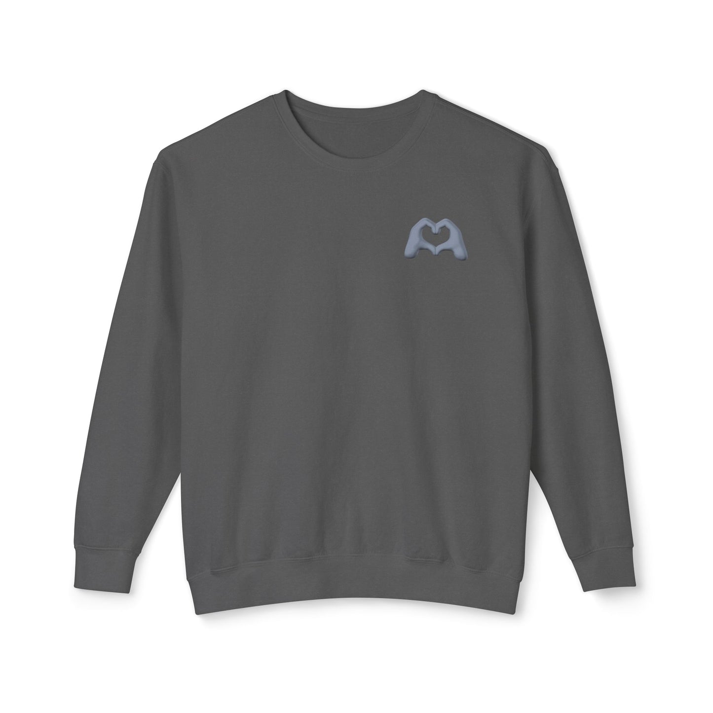 Silver Hand Heart Unisex Crewneck Sweatshirt