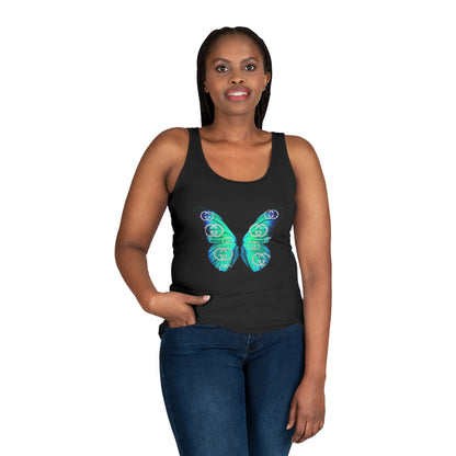 Designer Blue Green Butterfly Tank