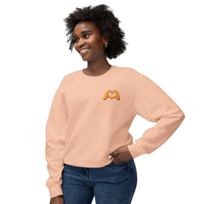 Gold Hand Heart Unisex Crewneck Sweatshirt