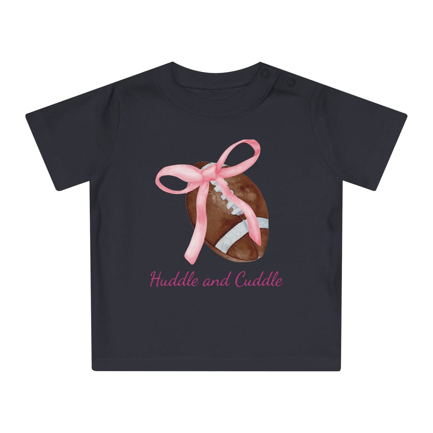 Huddle and Cuddle Football Baby Tee