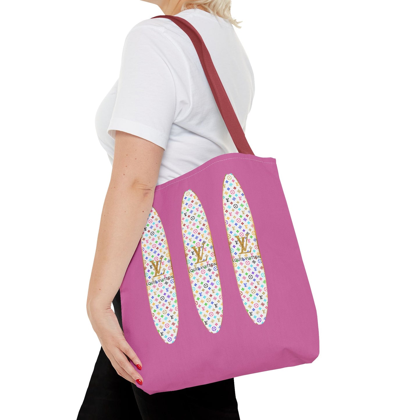 Designer Rainbow Surf Tote Bag