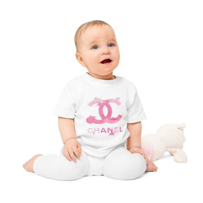 Designer Pink Watercolor Baby T-Shirt