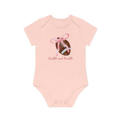 Cuddle and Huddle Football Baby Onesie