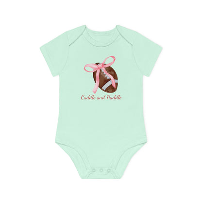 Cuddle and Huddle Football Baby Onesie