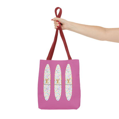 Designer Rainbow Surf Tote Bag