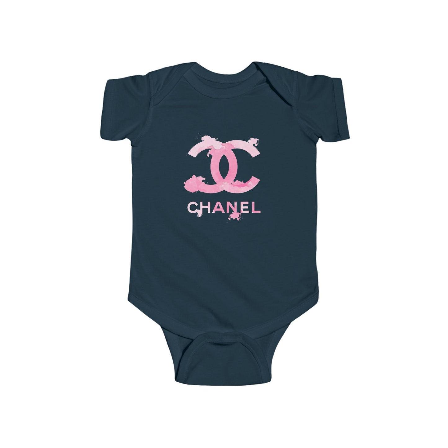 Designer Fashion Pink Watercolor Baby Onesie