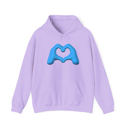 Blue Hand Heart Hoodie - Unisex Sweatshirt