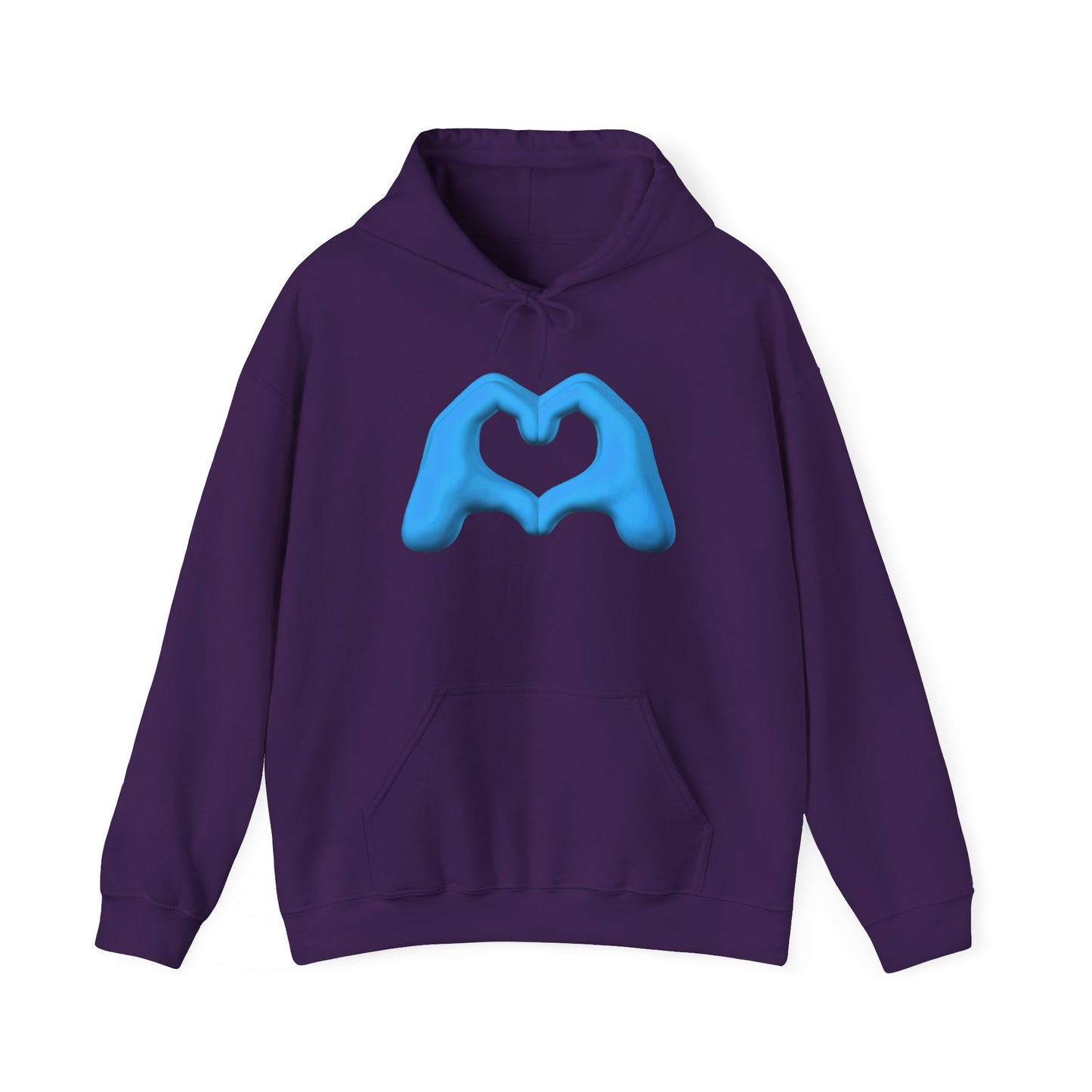 Blue Hand Heart Hoodie - Unisex Sweatshirt