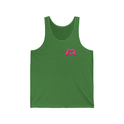 Pink Hand Heart Unisex Jersey Tank