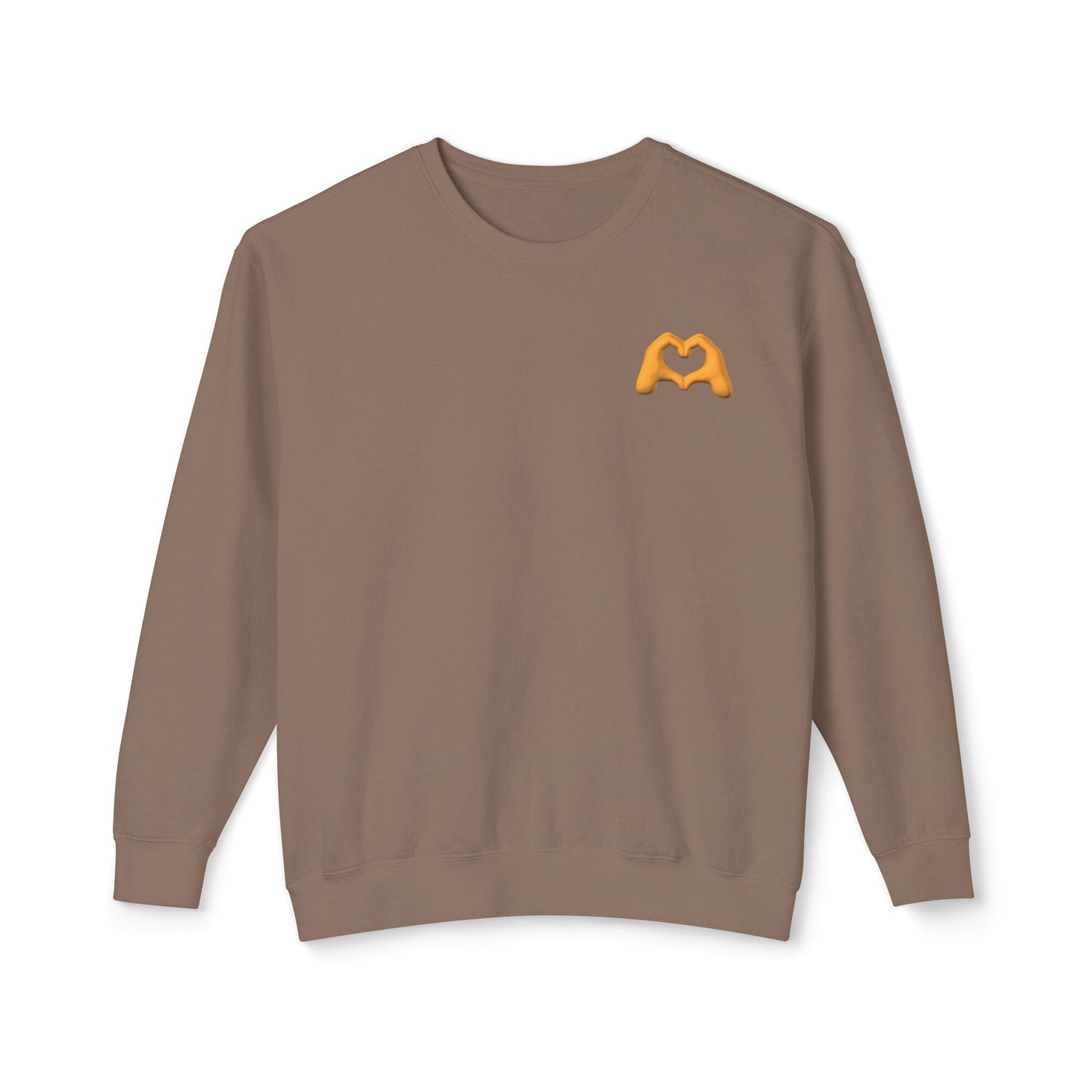 Gold Hand Heart Unisex Crewneck Sweatshirt