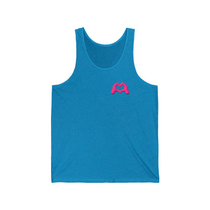 Pink Hand Heart Unisex Jersey Tank